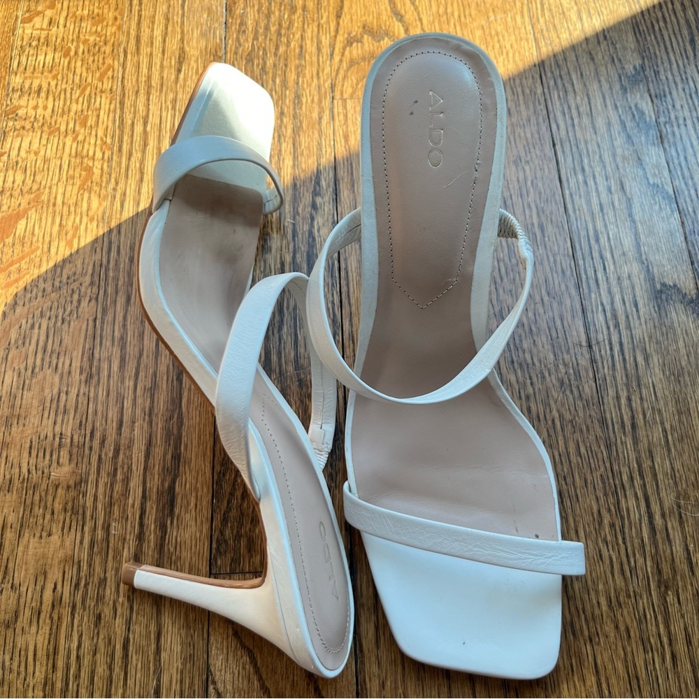 Heels white aldo slip ons